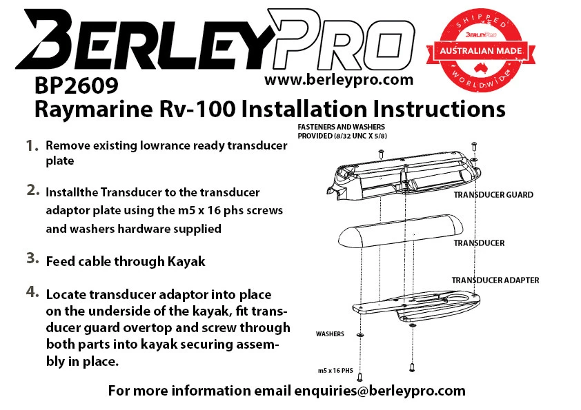 BerleyPro Raymarine Axiom Ready Transducer Mount 3 BerleyPro Raymarine Axiom Ready Transducer Mount - Image 3