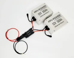 FPV-Power 100Ah V3 Waterproof Lithium Batteries Wired In Parallel With 2 - 10A Chargers (2 - 50Ah Batteries)