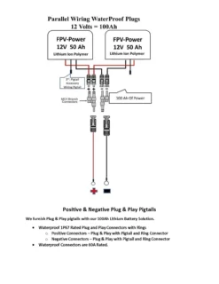FPV-Power 100Ah V3 Waterproof Lithium Batteries Wired In Parallel With 2 - 10A Chargers (2 - 50Ah Batteries) -FishYak Gear fpv power 100ah v3 waterproof lithium batteries wi 6