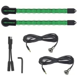 YakPower 2-Piece LED Light Kit Green 10"